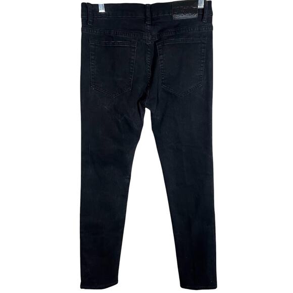 Dript Women's Black Patchwork Skinny Jeans 4 Button Fly Size 30 - Picture 5 of 7